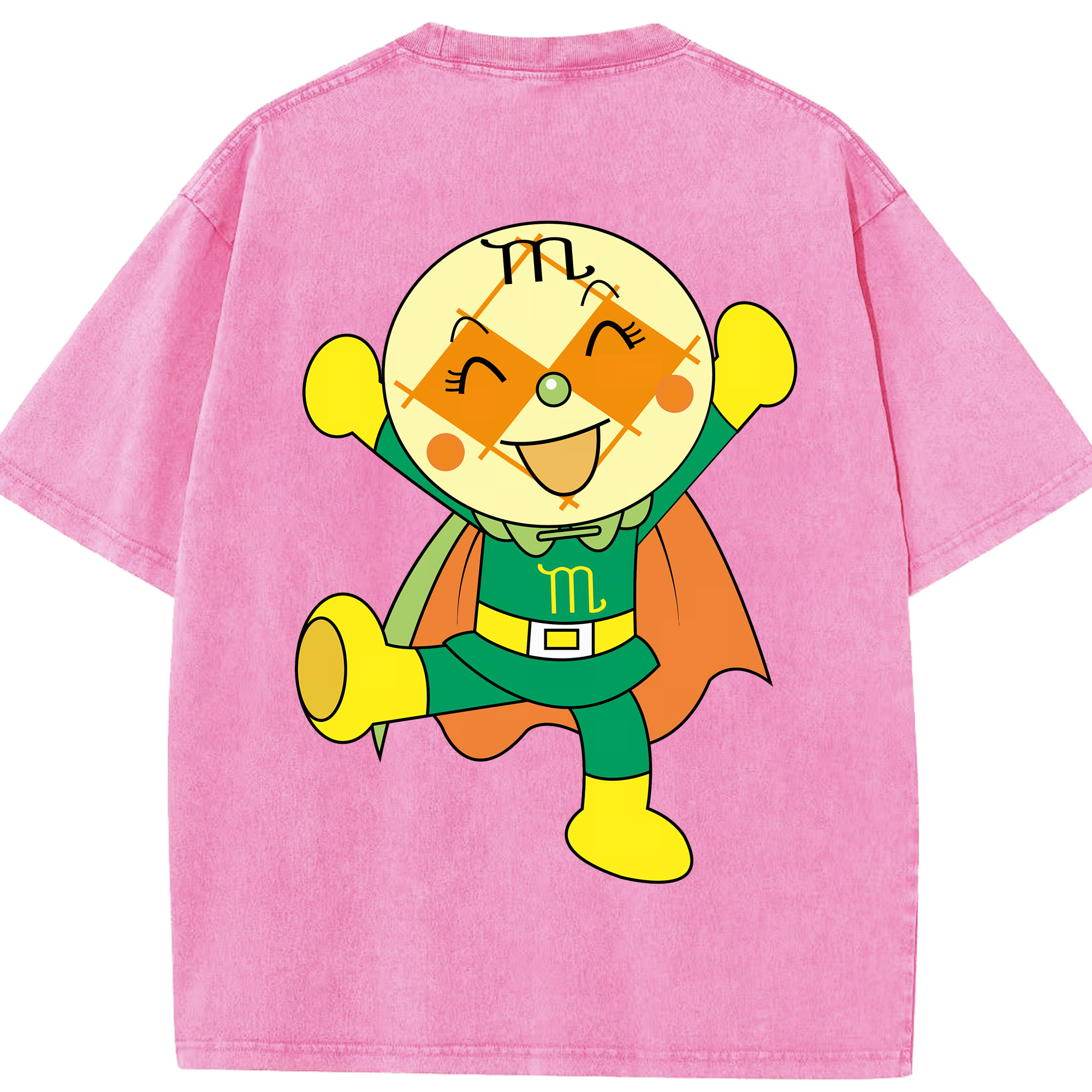 （画像用） アンパンマン Anpanman 綿100% ヴィンテージ風 半袖Tシャツ（背面プリント）